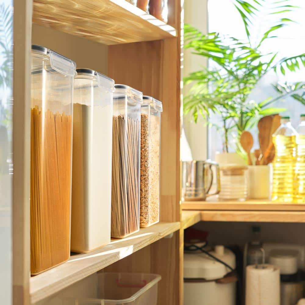 4-Pack Airtight Cereal Dispenser Canister Set with Lids for Kitchen and Pantry Storage and Organization - Hercitys