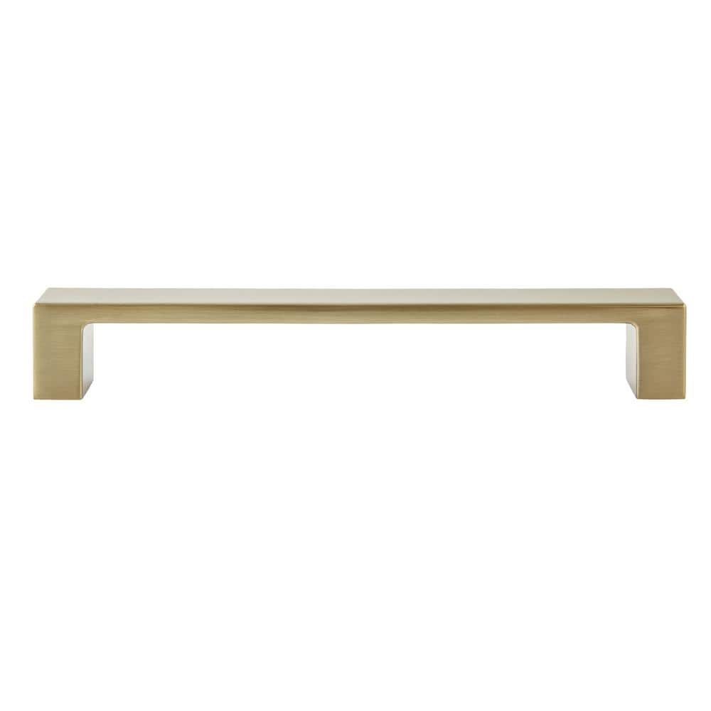 10-Pack Redmond 5-1/4 in. (133 mm) Center-to-Center Modern Satin Brass Bar Drawer Pull - Hercitys