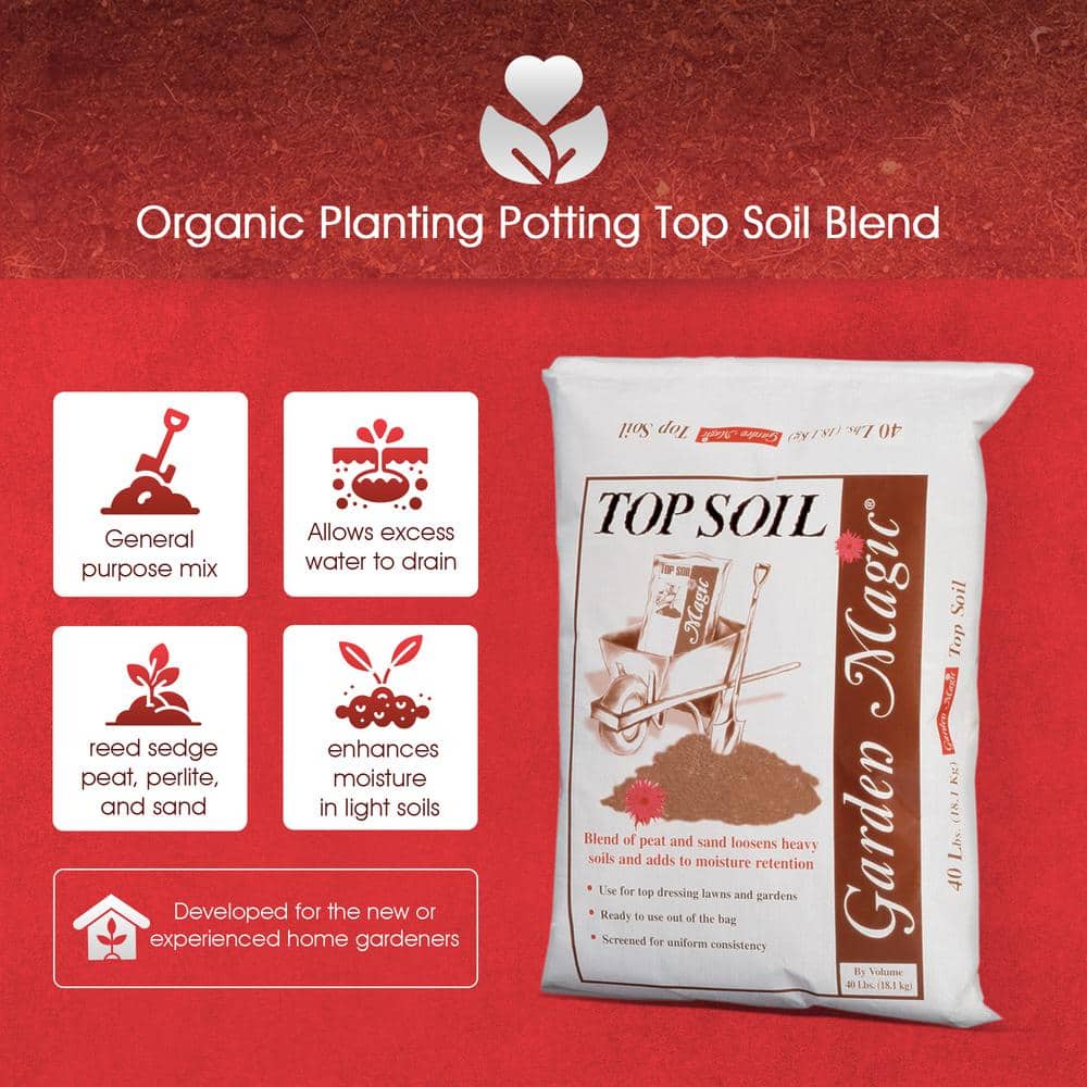 40 lbs. Organic Planting Potting Top Soil Blend Bag - Hercitys