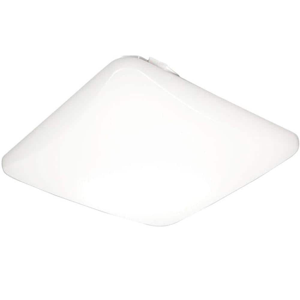 14 in. Square Low-Profile White Integrated LED Flush Mount - Hercitys