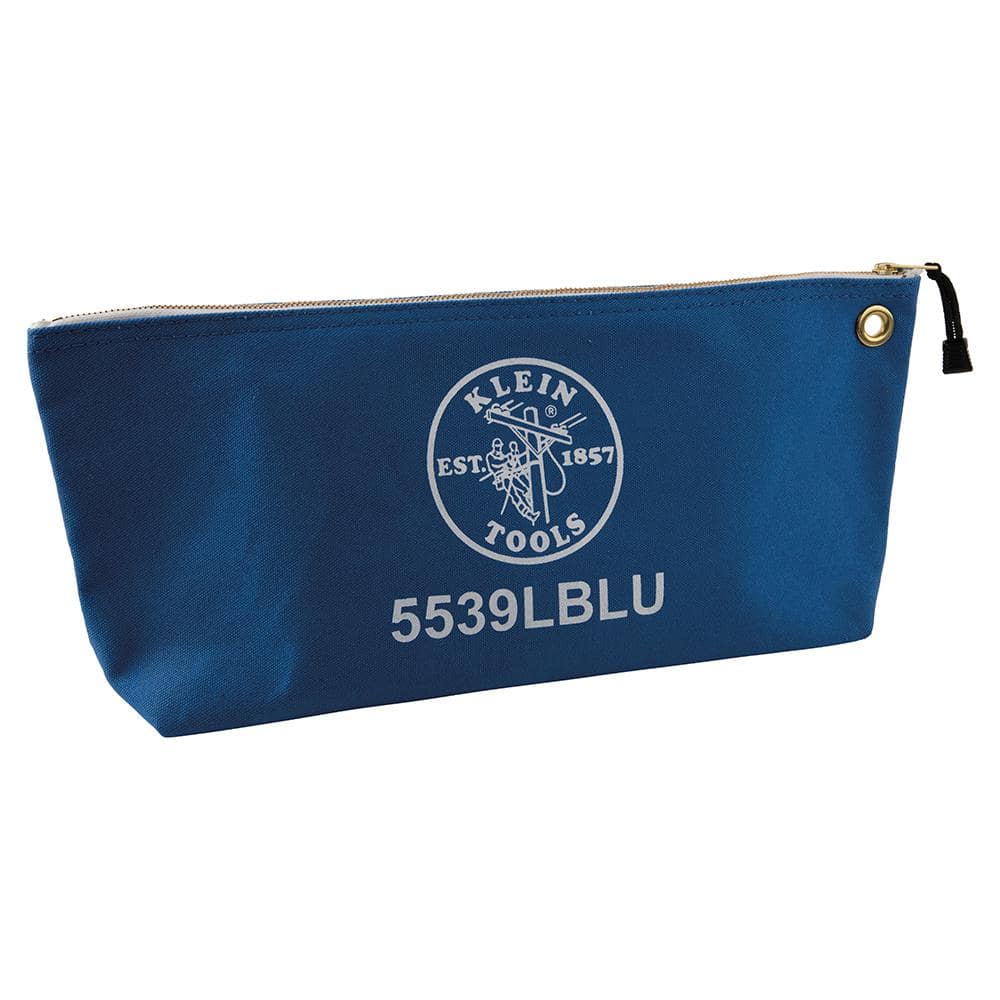 18 in. Canvas Tool Bag with Zipper in Blue - Hercitys