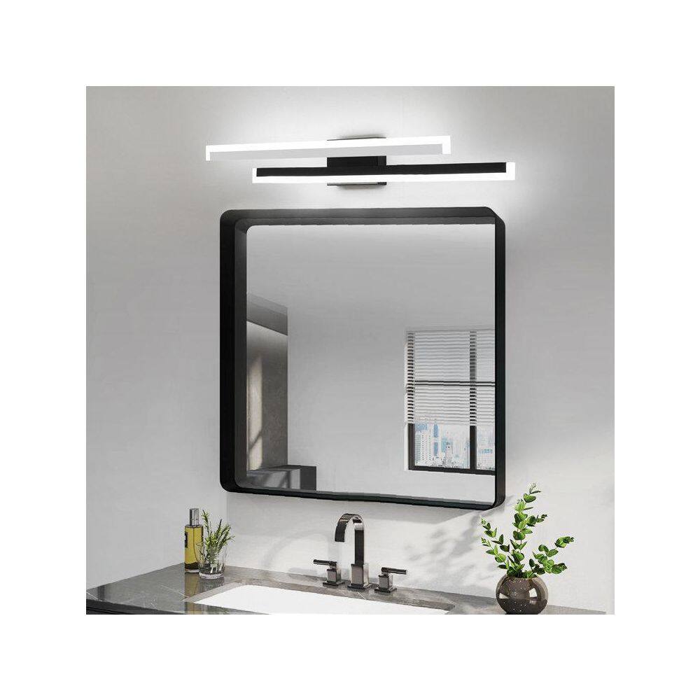 33.46 in. 1-Light Black White Semi-Flush Mount Ceiling Light LED Vanity Lighting with No Dimmer Switch (No Bulbs) - Hercitys