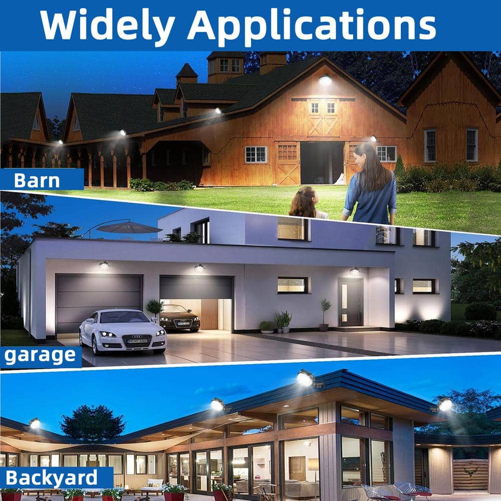 150-Watt Equivalent Integrated LED Bronze 4000 Lumens Floodlight-5000K Area Light with Dusk to Dawn Sensor - Hercitys