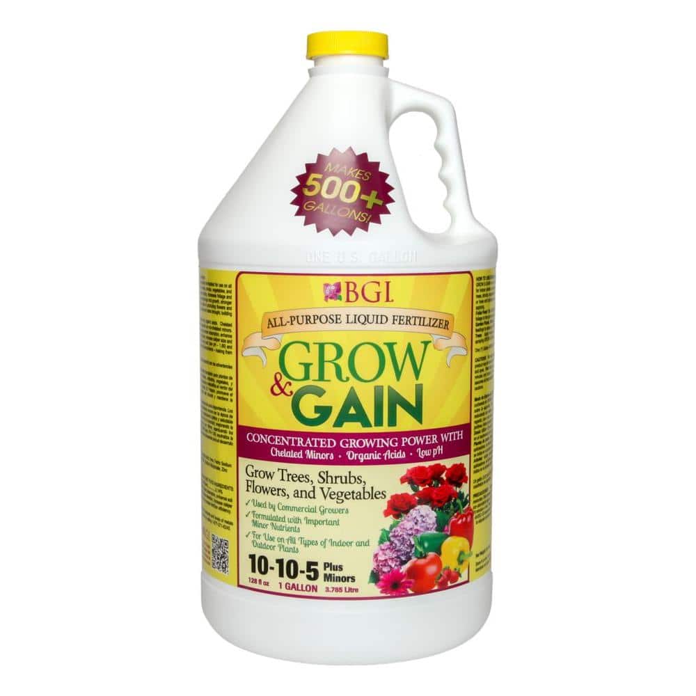 128 oz. 10-10-5 Grow and Gain All Purpose Liquid Plant Fertilizer - Hercitys
