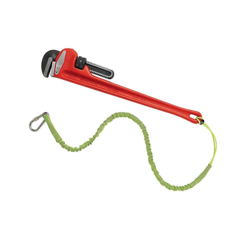 15 lbs. Lime Stainless Extended Single Carabiner Tool Lanyard - Hercitys