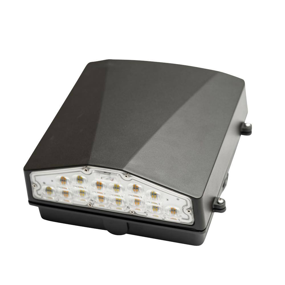 125-Watt Equivalent Integrated LED Bronze Wall Pack Light, Adjustable Lumens and CCT - Hercitys