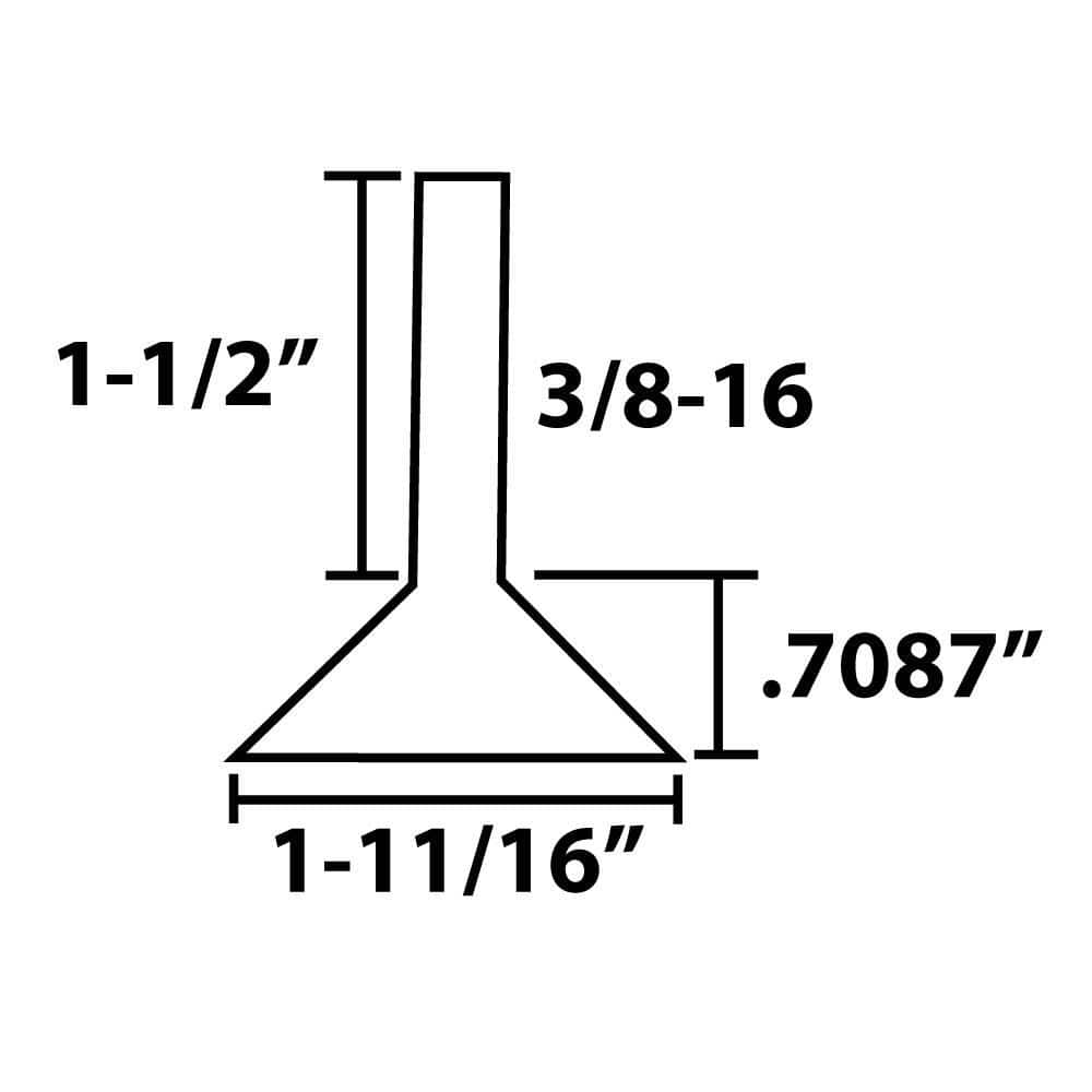 (50-Pack) Titan Nickel-White Hex Base 3/8-16 Thread x 1-1/2 in. L Stem Furniture Replacement Leveler with Insert - Hercitys