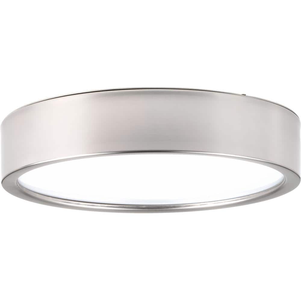 13 in. Portal 29-Watt Brushed Nickel Integrated LED Flush Mount - Hercitys