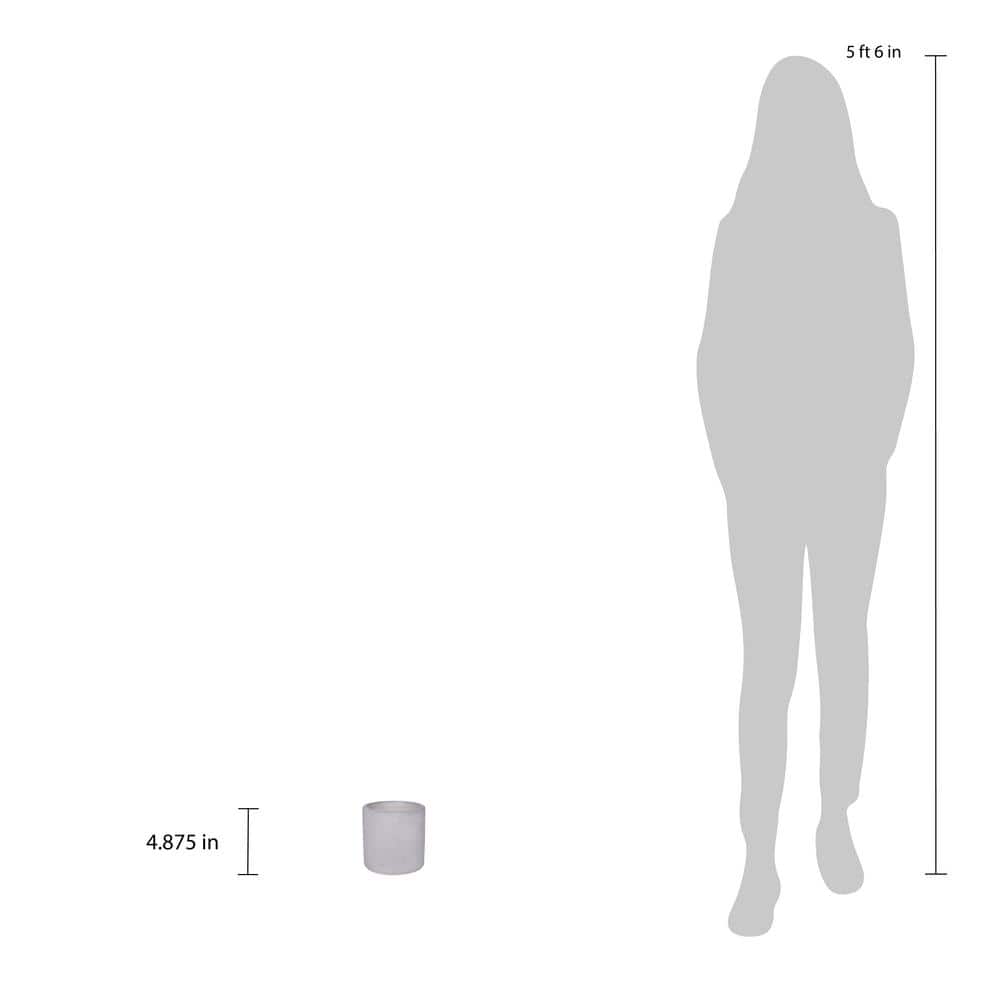 (Set of 2) Smooth Cement Cylinder Citronella Candle in Cement - Hercitys