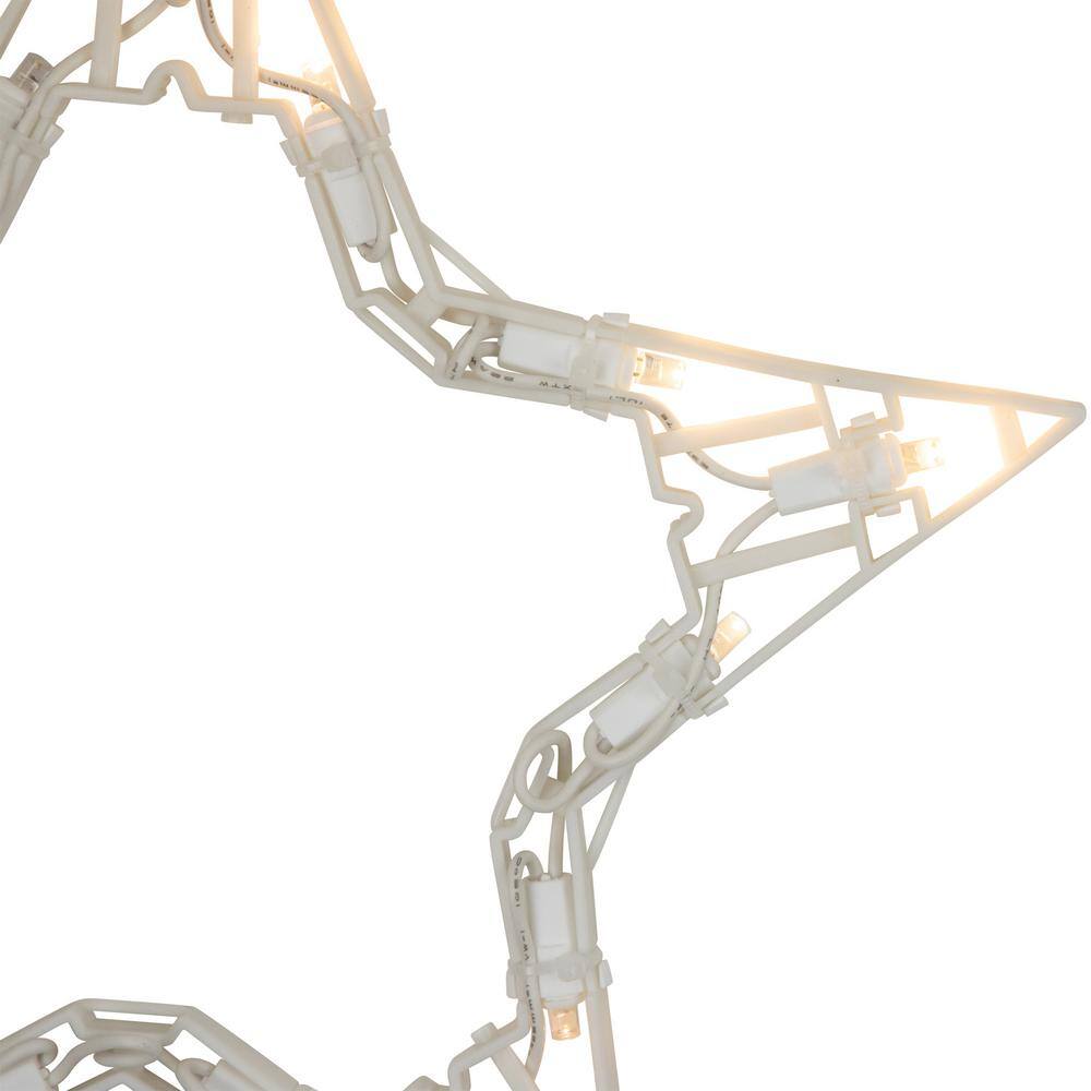 10-Count LED Lighted Twinkle Star Icicle Christmas Lights – 9.25 ft. White Wire - Hercitys