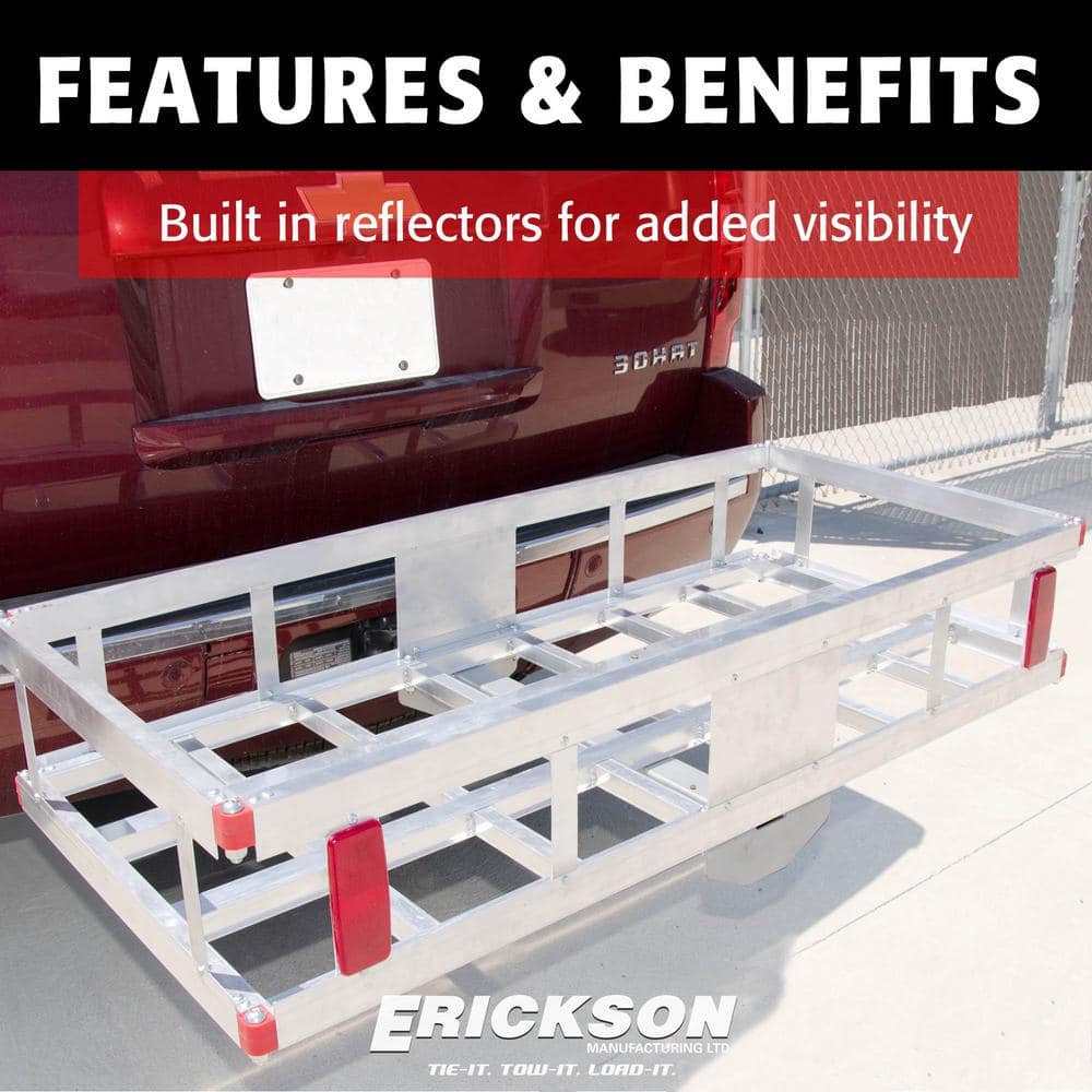 500 lb. Capacity 48 in. x 22 in. Aluminum Hitch Cargo Carrier for 2 in. Receiver - Hercitys