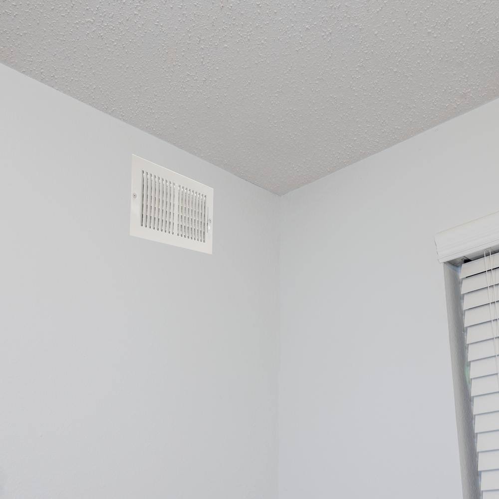 10 in. x 6 in. 2-Way Steel Wall/Ceiling Register , White - Hercitys