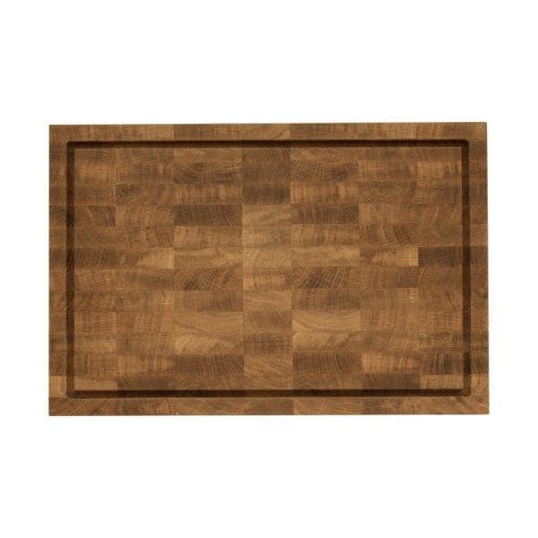 16 in. L x 12 in. W x 1.25 in. Thick End Grain Acacia Reversible Cutting Board - Hercitys