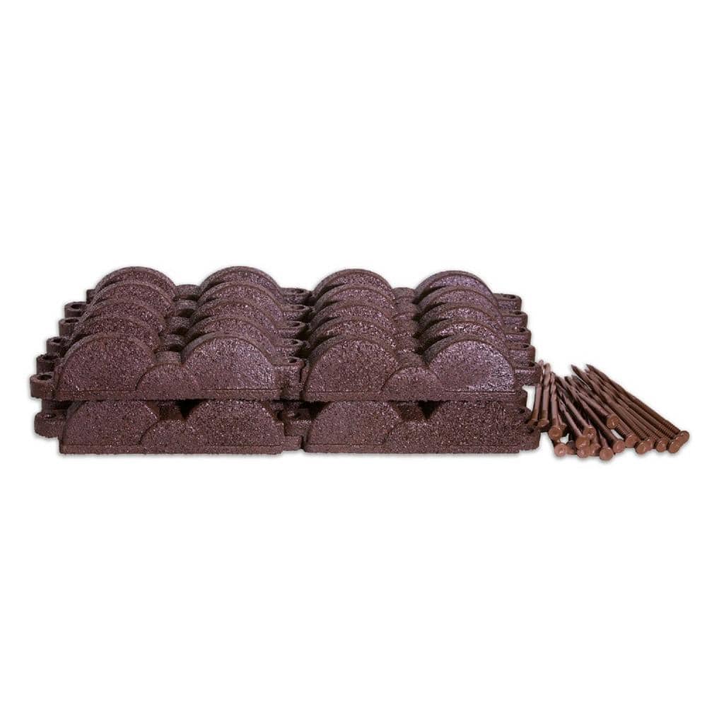 20 ft., 12 in. Pieces Dark Brown Rubber Edging - Hercitys