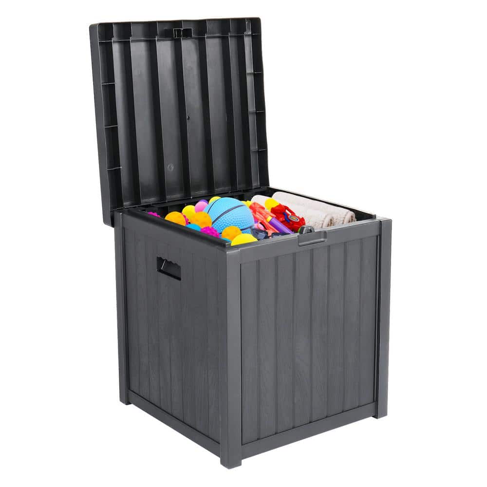 51 Gal. Grey Square Plastic Deck Box - Hercitys