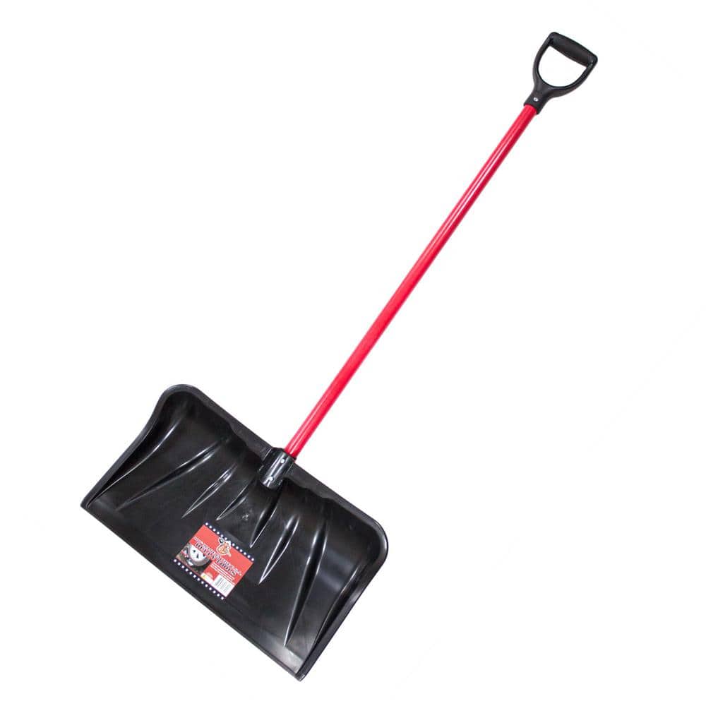 22 in. Combination Snow Shovel with Fiberglass D-Grip Handle - Hercitys