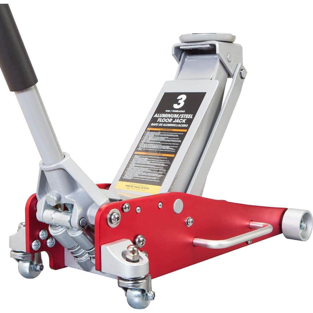 3-Ton Low-Profile Aluminum and Steel Floor Jack with Dual Piston Speedy Lift - Hercitys