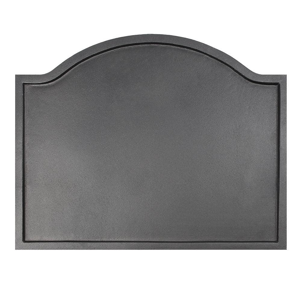 15.5 in. Tall Black Traditional Small Plain Design Fireback - Hercitys