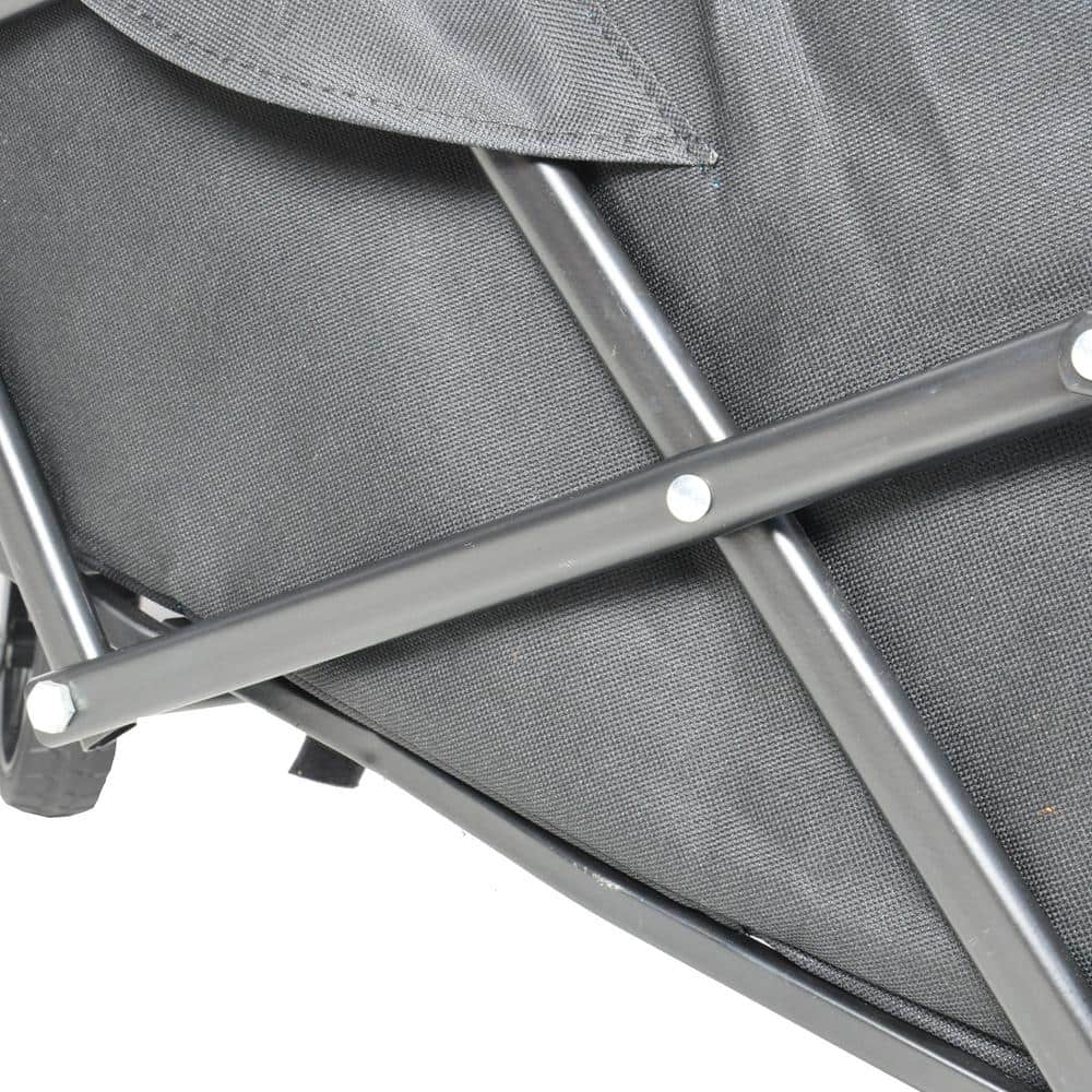 1.5 cu. ft. Steel Garden Cart, Black and Blue - Hercitys