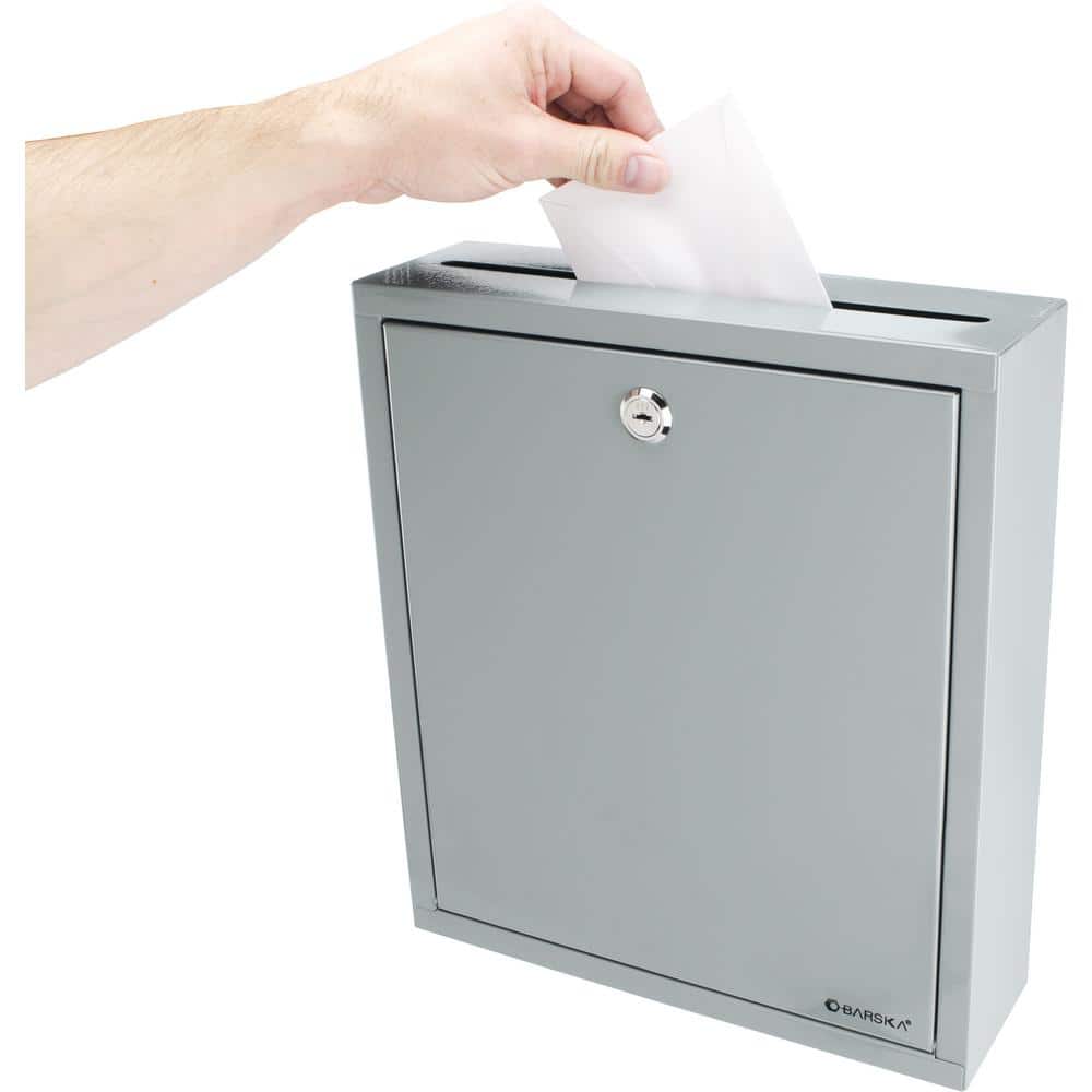 0.3 cu. ft. Steel Large Multi-Purpose Safe Drop Box, Gray - Hercitys