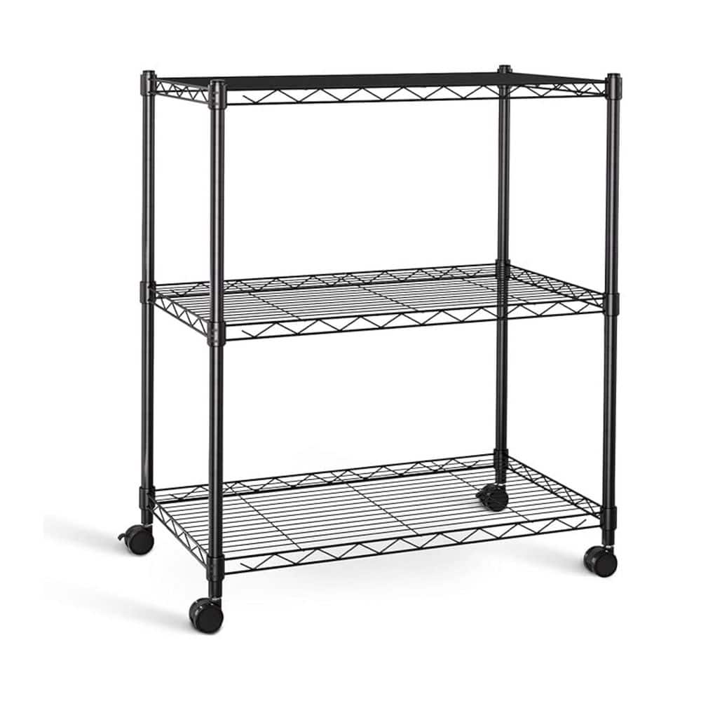 3-Tier Heavy Duty Storage Shelves 750 lb. Capacity, Shelving Unit for Pantry, Garage, Laundry and Kitchen, Black - Hercitys
