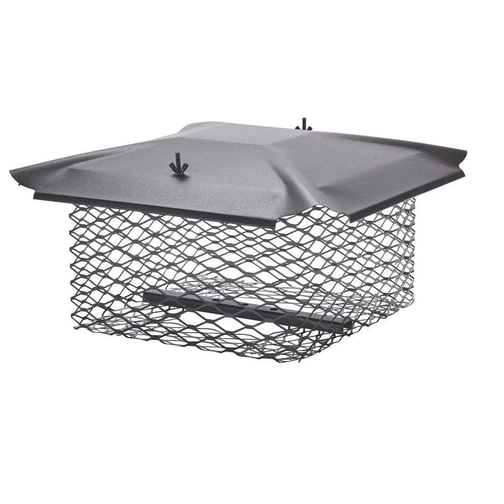 13 in. x 13 in. Chimney Cap in Black Galvanized Steel - Hercitys