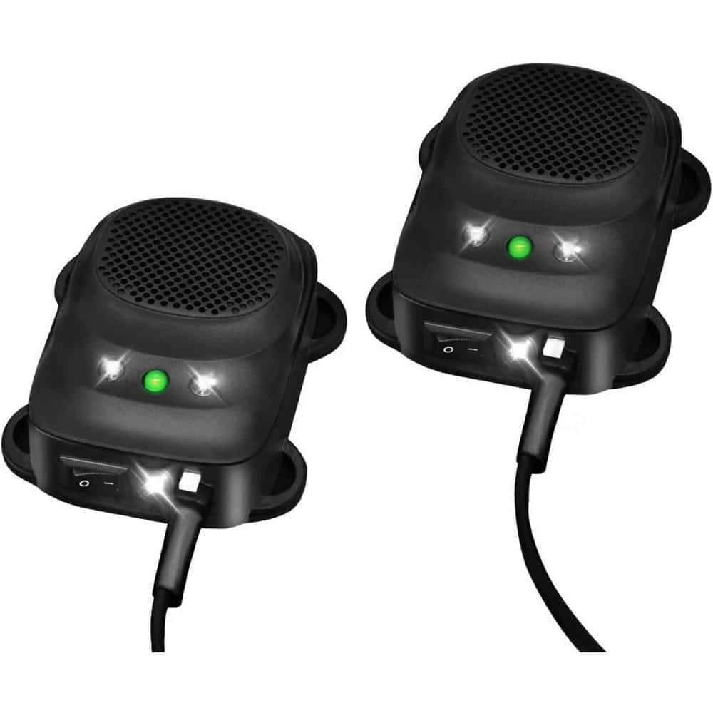 12-Watt Under Hood Electronic Outdoor Insect Pests Animal Rat Car Repellent Device, Ultra Sonic Strobe Light (2-Pack) - Hercitys