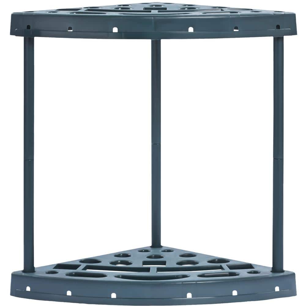 2- Tier Garden Tool Organizer Yard Tool Tower Rack for Garage Organization and Storage 19-Slot PP Garden Tool Organizer - Hercitys