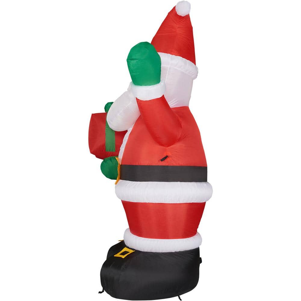 10 ft. Santa Claus with Gift Bag Christmas Inflatable with Lights - Hercitys