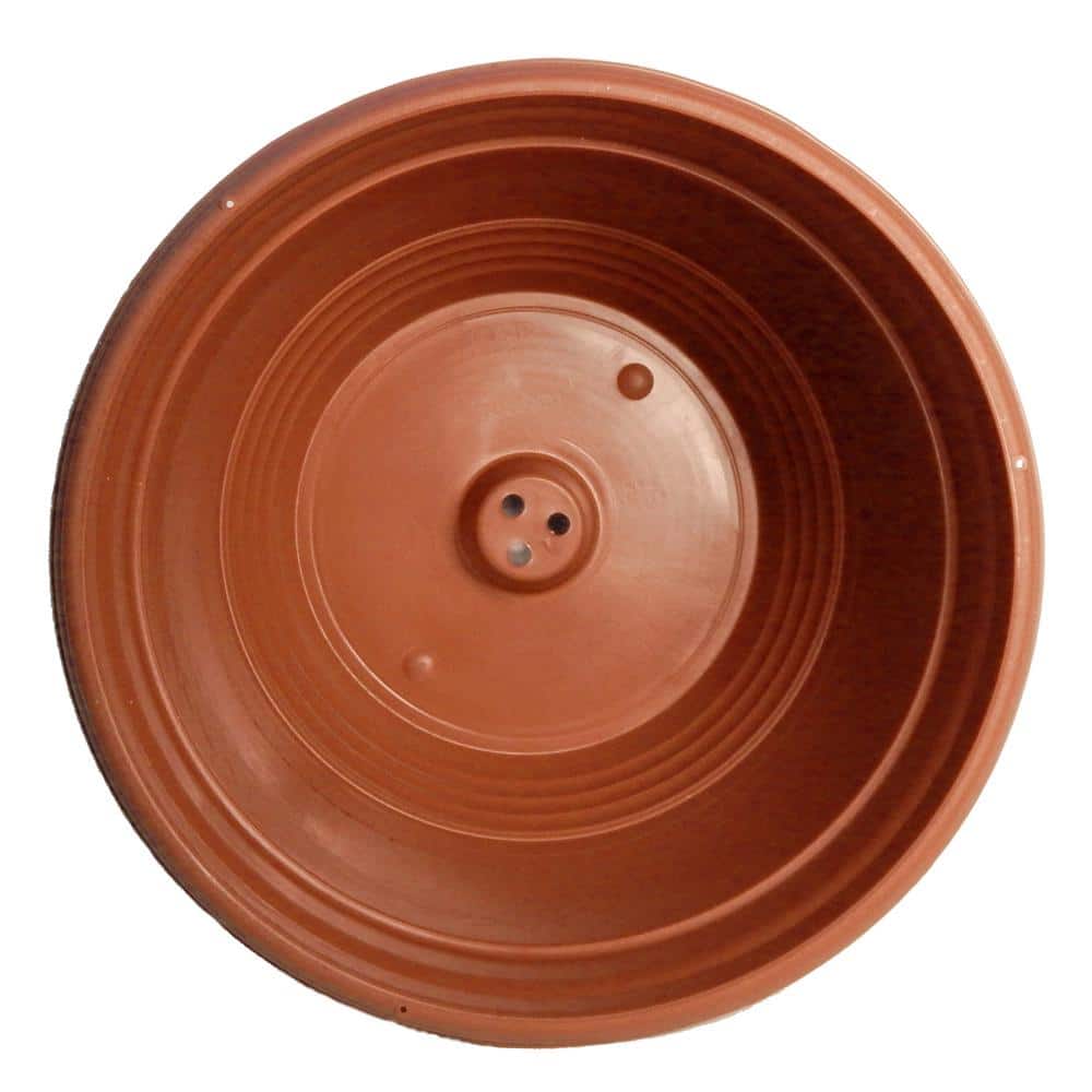 12  in. Plastic Terra Cotta Colored Hanging Basket (2 Pack) - Hercitys