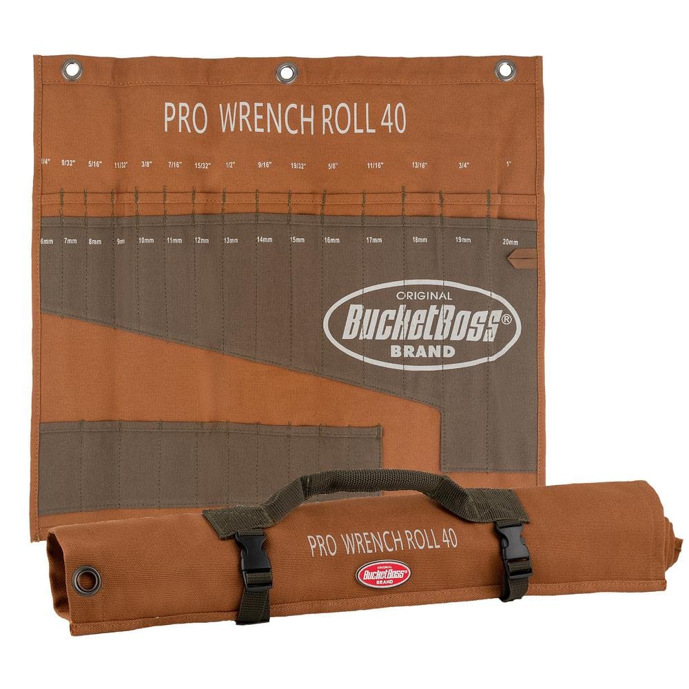 23 in. Professional Big Wrench Tool Roll with 40 Tool Bag Storage Pockets - Hercitys