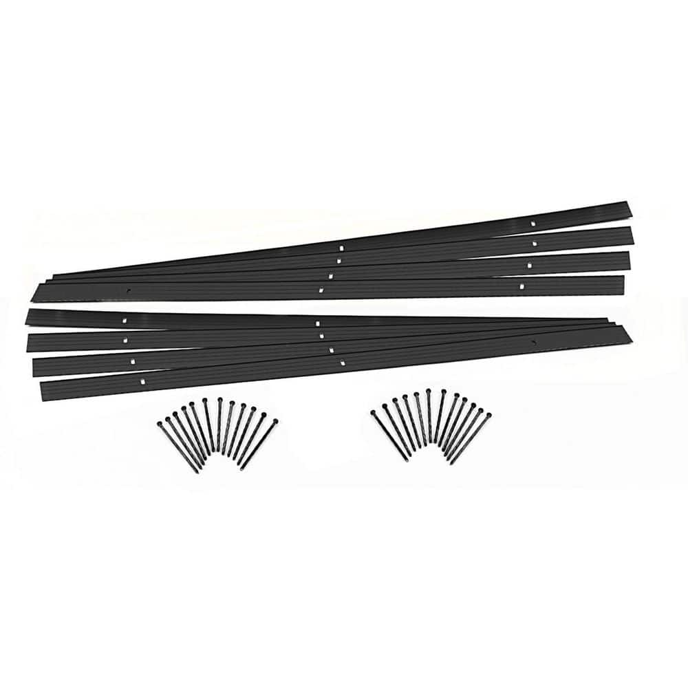 48 ft. x 0.18 in. x 4 in. Black Aluminum Edging Kit - Hercitys