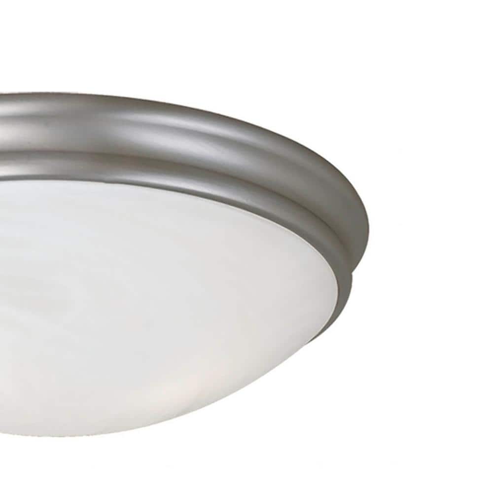 17 in. 3-Light Satin Nickel Flush Mount - Hercitys