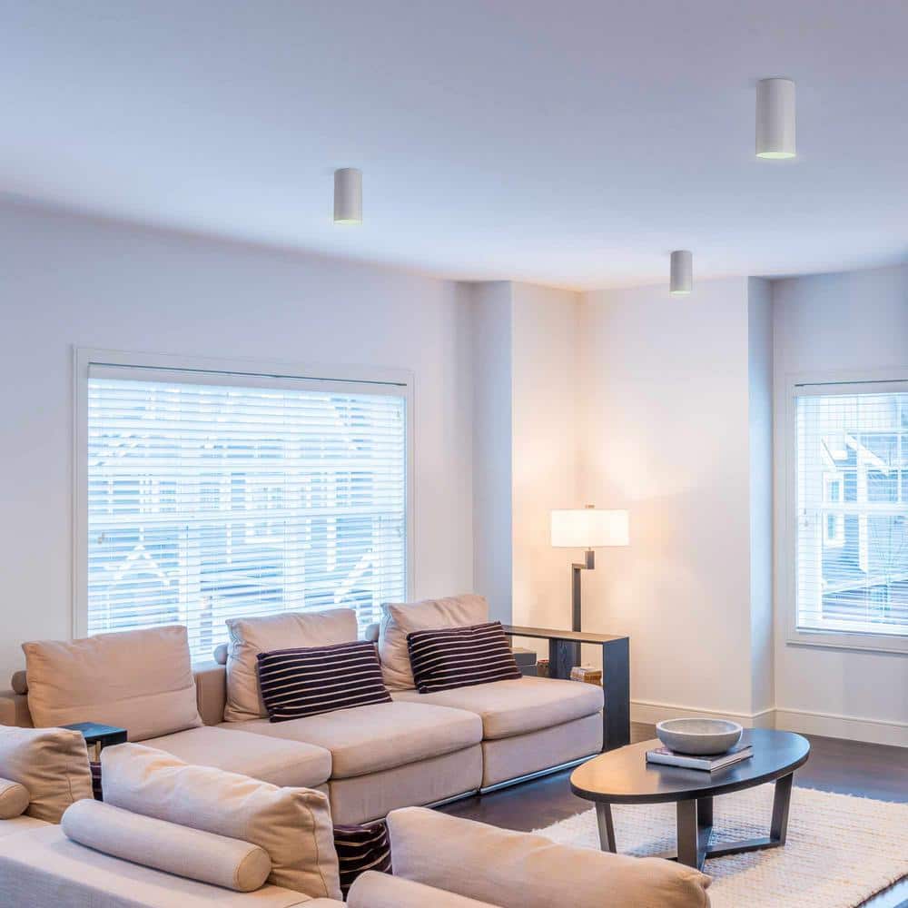 1-Light White Flush Mount - Hercitys