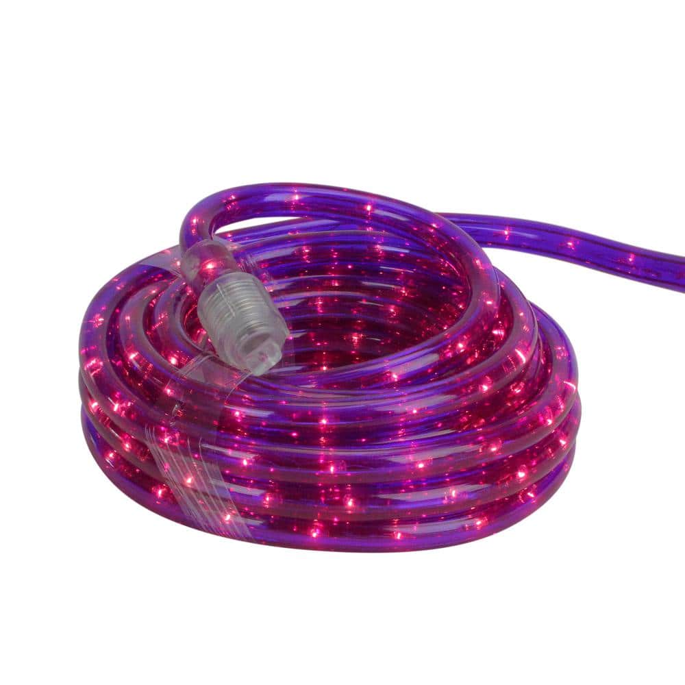 18 ft. Purple Incandescent Indoor/Outdoor Christmas Rope Lights with 1 in. Bulb Spacing - Hercitys