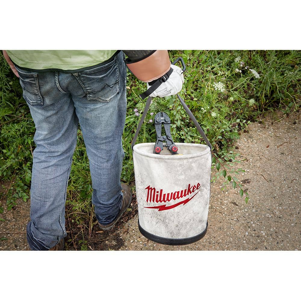 12 in. Canvas Utility Bucket Tool Bag - Hercitys