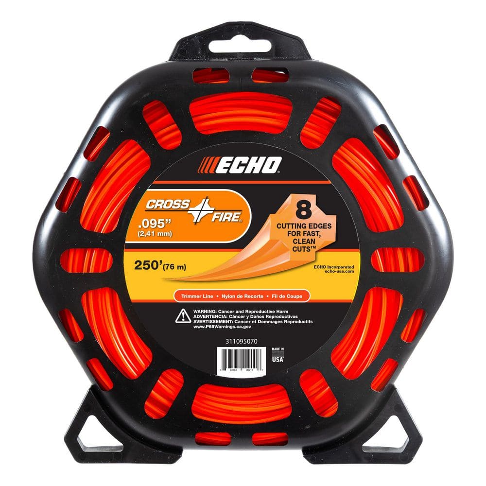 .095″ Cross-Fire Trimmer Line (250 ft.) Large Clam - Hercitys