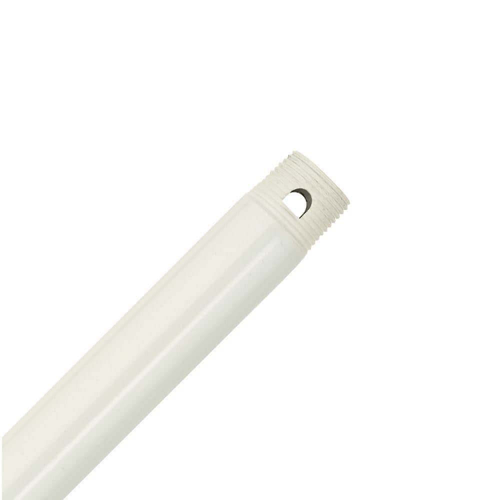 12 in. Original White Double Threaded Extension Downrod for 10 ft. ceilings - Hercitys