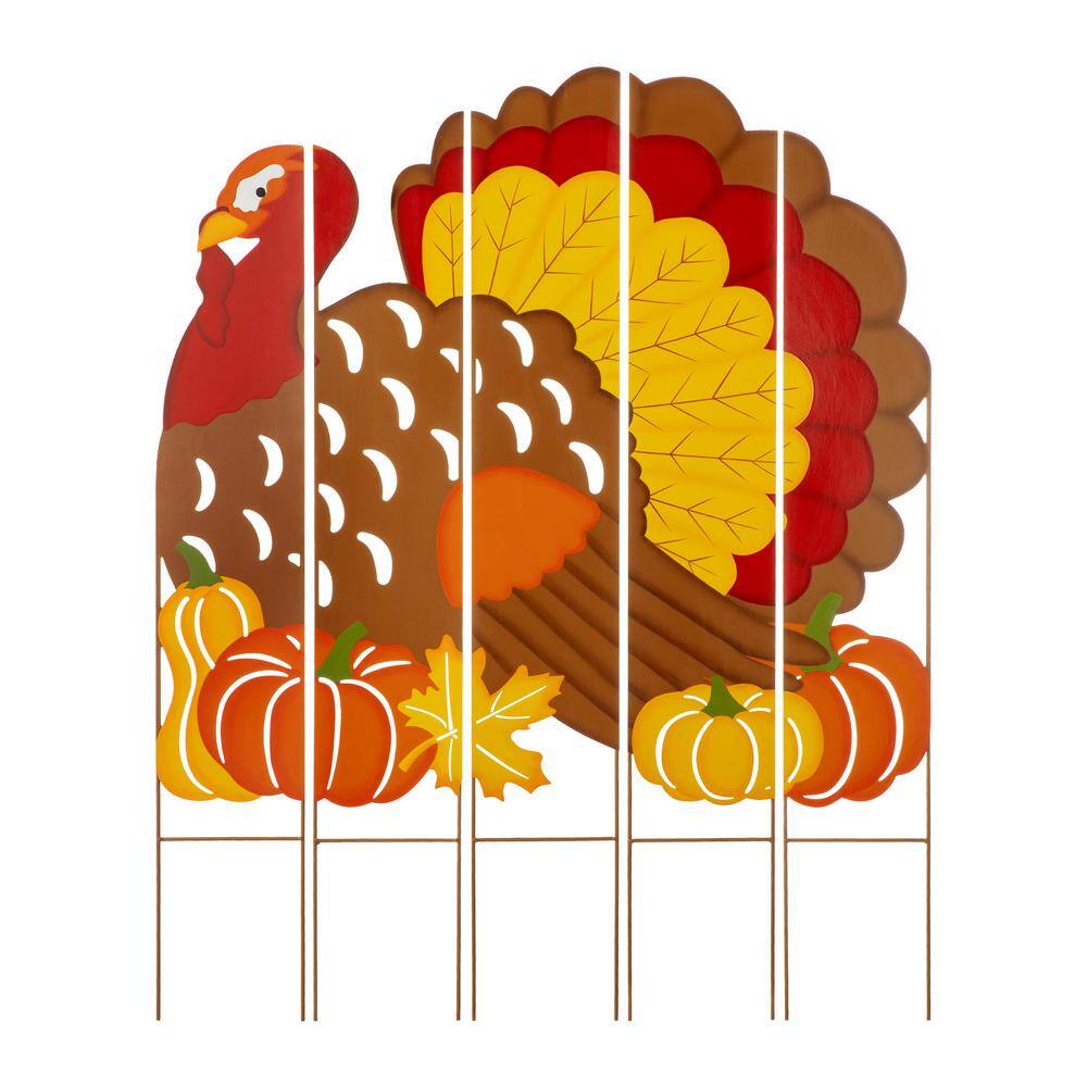 41.5 in. H Thanksgiving Metal Turkey Combo Yard Stake or Hanging Decor (2 Function) - Hercitys