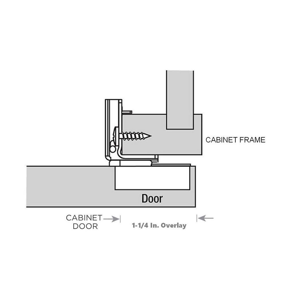 1-1/4 in. Overlay (35 mm) 110-Degree Soft-Close Face Frame Cabinet Hinge 2-Pairs (4 Pieces) - Hercitys