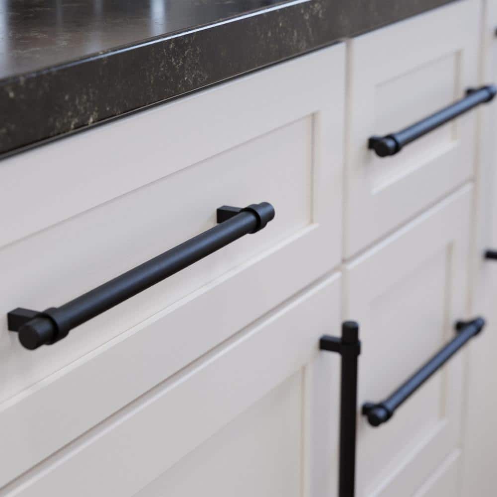 10-Pack Simple Wrapped Bar 8-13/16 in. (224 mm) Classic Matte Black Cabinet Drawer Pulls - Hercitys