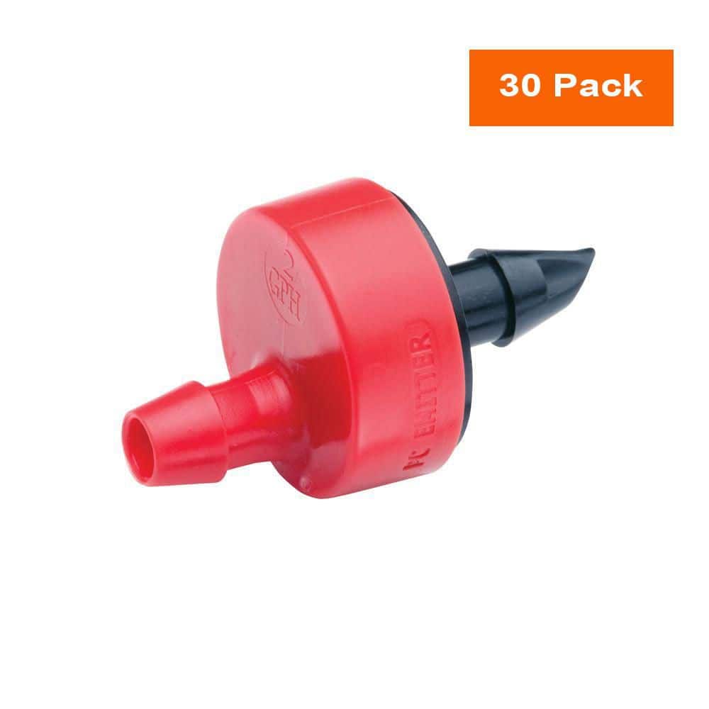 2 GPH Pressure Compensating Spot Watering Drippers/Emitters (30-Pack) - Hercitys