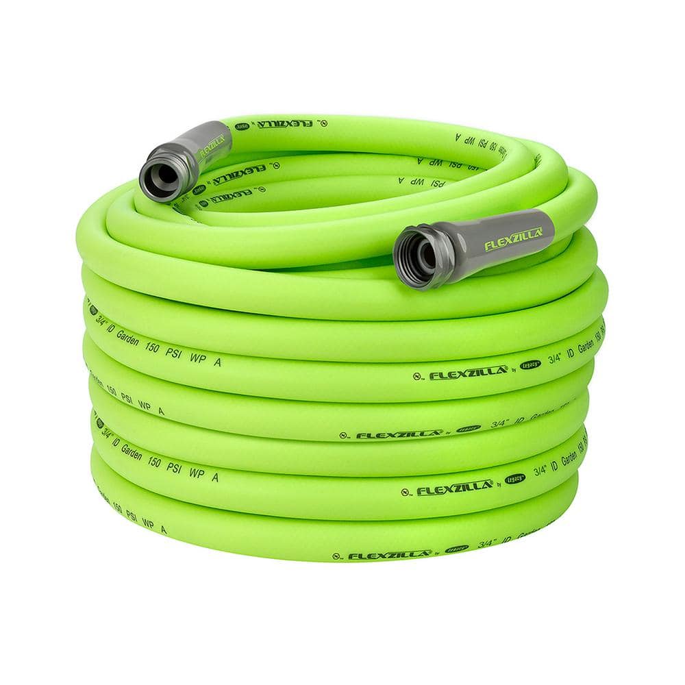 3/4 in. x 100 ft. 3/4 in. ZillaGreen Garden Hose with 11-1/2 GHT Fittings - Hercitys