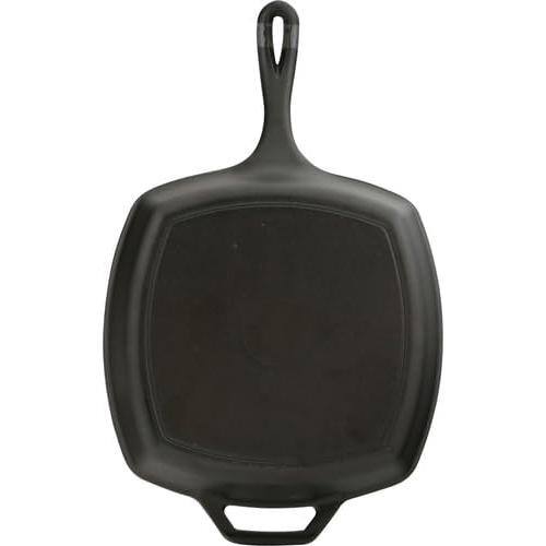 10.5 in. Cast Iron Pre-Seasoned Nonstick Grill Pan in Black - Hercitys