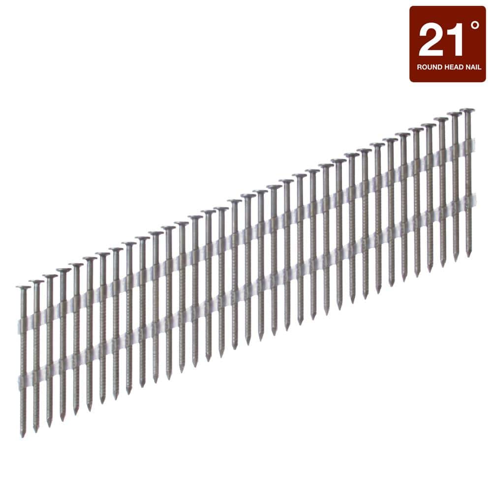 2-3/8 in. x 0.113-Gauge 21-Degree Brite Ring Shank Plastic Collated Framing Nails (2000 per Box) - Hercitys