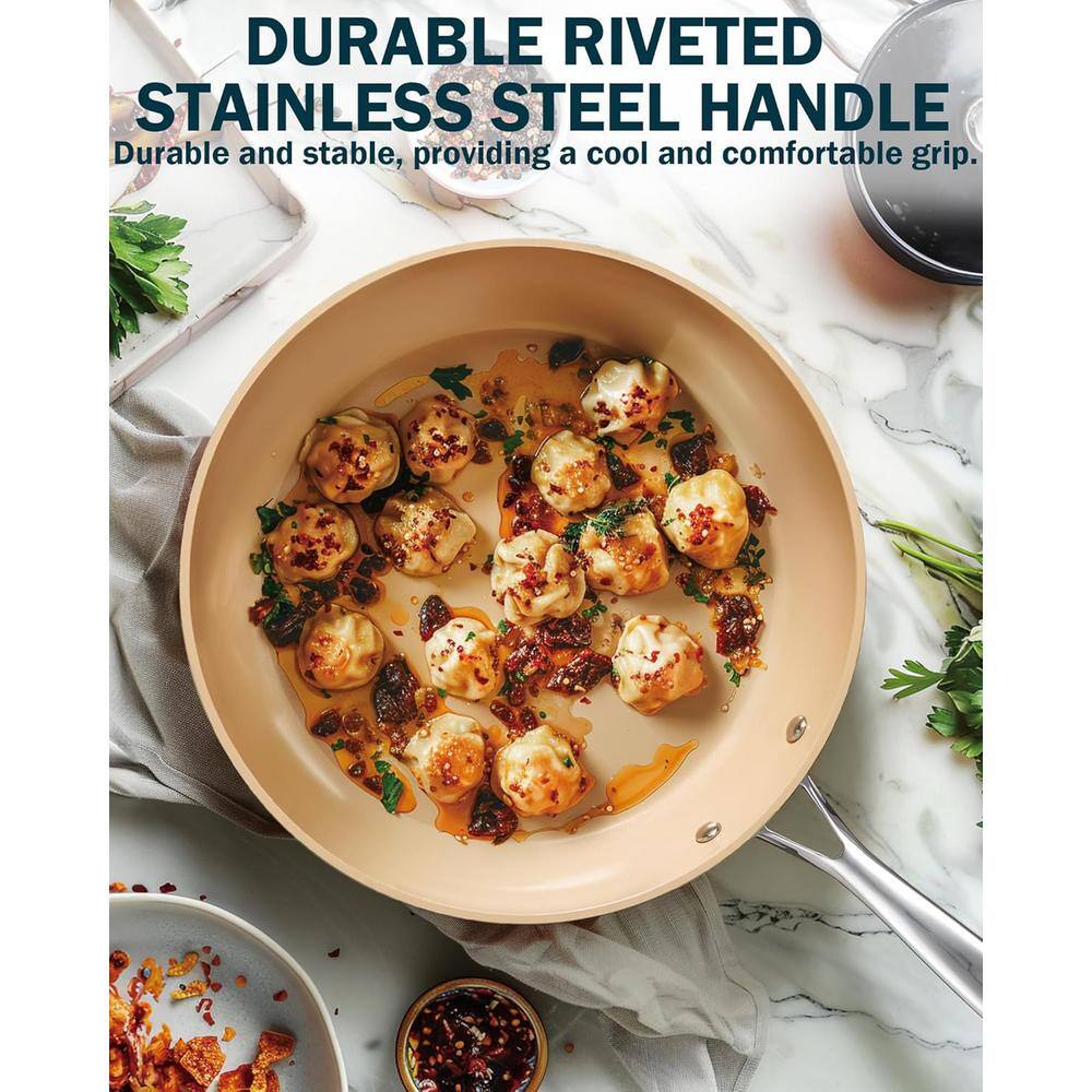 11 in. Hard Anodized Aluminum Nonstick Frying Pan, Black - Hercitys