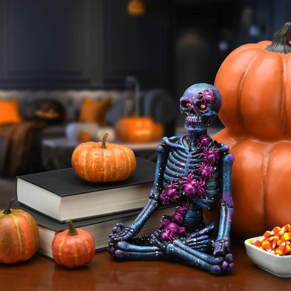 10″ LED Lit Purple Galaxy Skeleton, Battery Operated - Hercitys