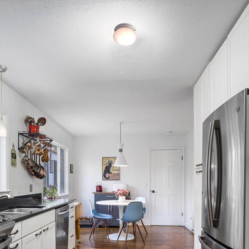 2-Light White Flush Mount - Hercitys