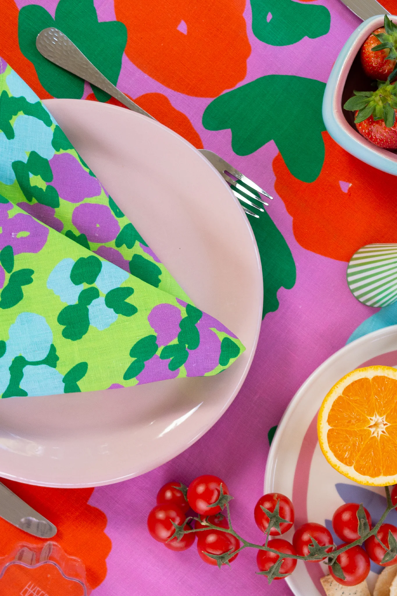 LINEN NAPKIN SET - ROSEBUD - Hercitys