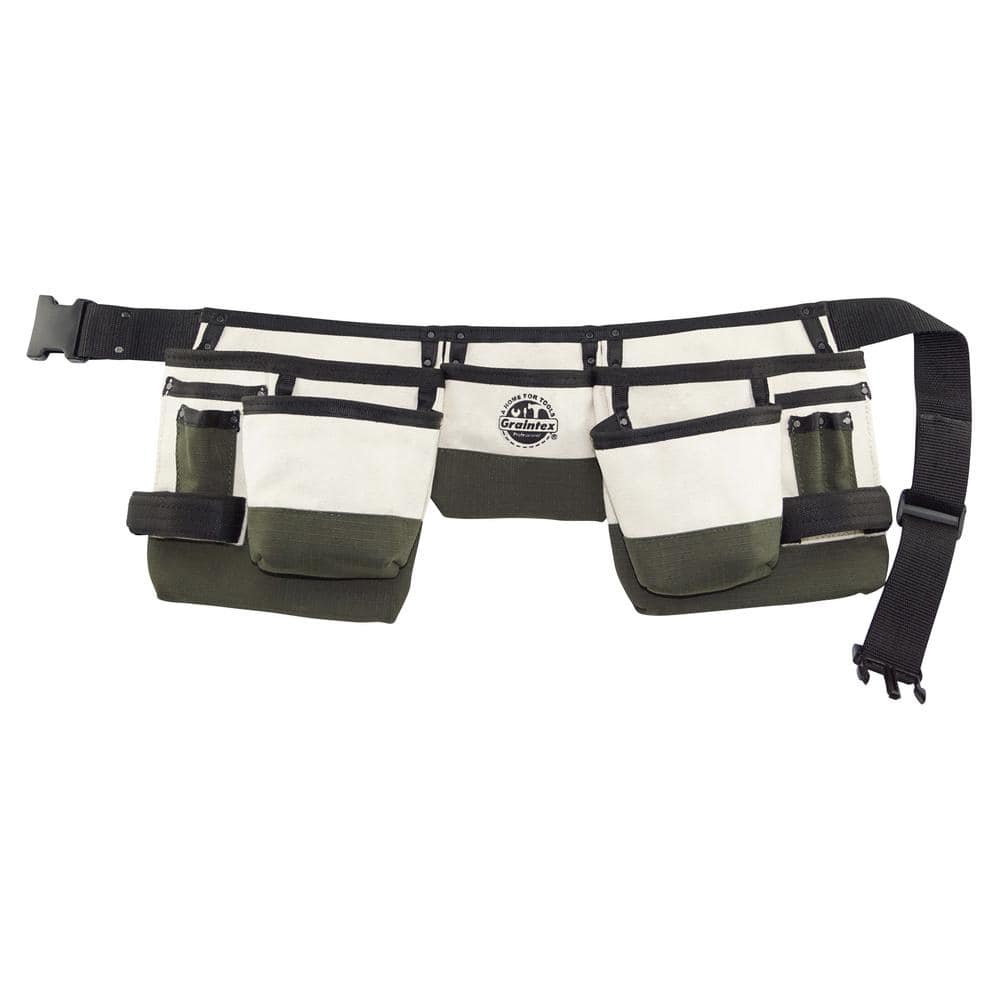 10-Pocket Large Canvas Tool Apron - Hercitys